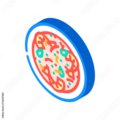 tom yum soup thai cuisine isometric icon vector illustration