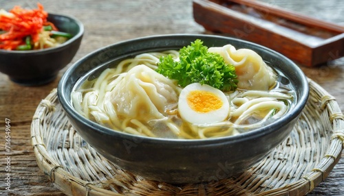 dumpling soup with noodles korean soup dish