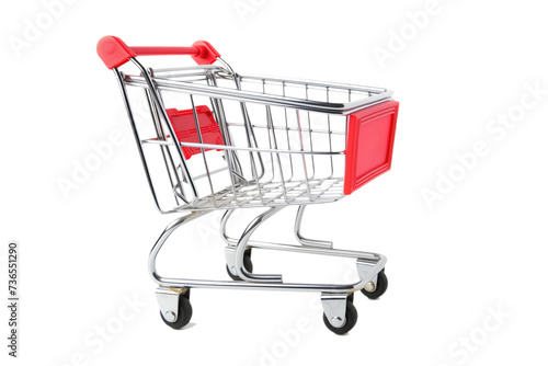 Empty shopping cart, on a transparent background