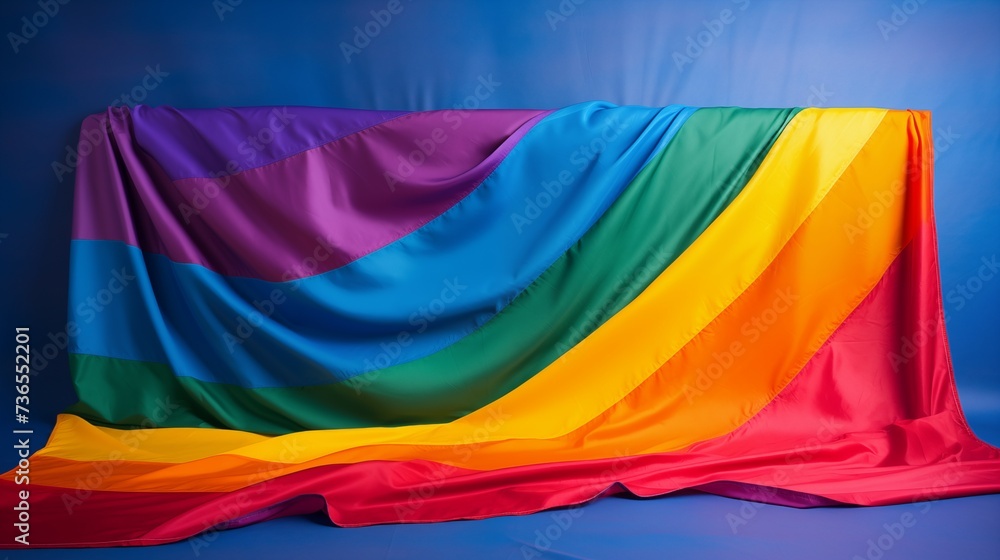 Photograph of a pride flag. Symbol of equal rights. LGBTQ+ acceptance. Photograph of a pride flag. Symbol of equal rights. LGBTQ+ acceptance.