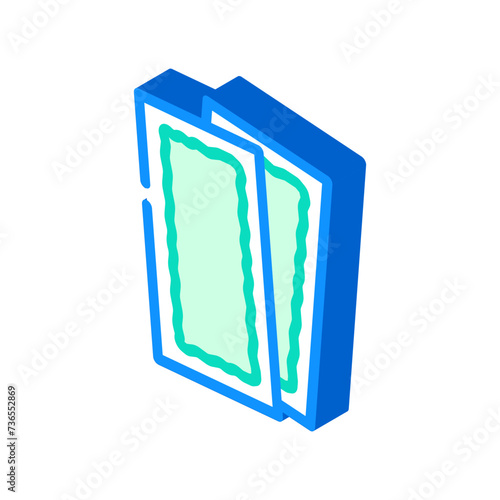 waxing strip hair salon isometric icon vector illustration