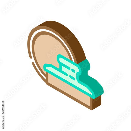 wax applicator hair salon isometric icon vector illustration