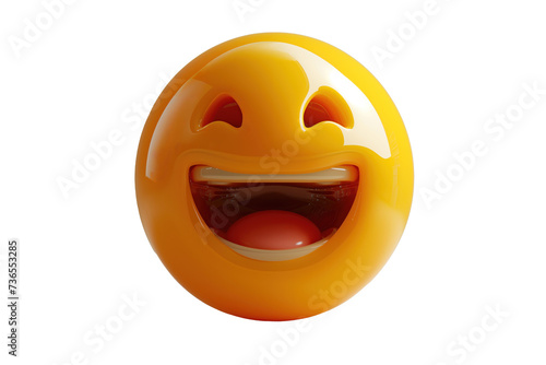 Laughing emoji isolated on white
