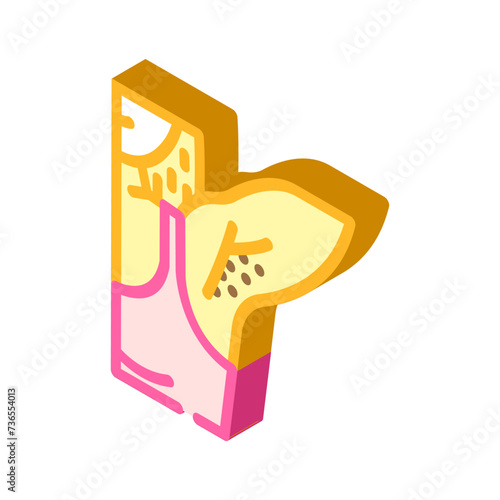 armpit hair removal female isometric icon vector illustration