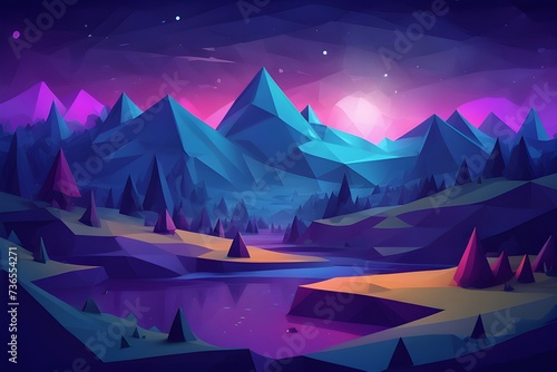 abstract mountains