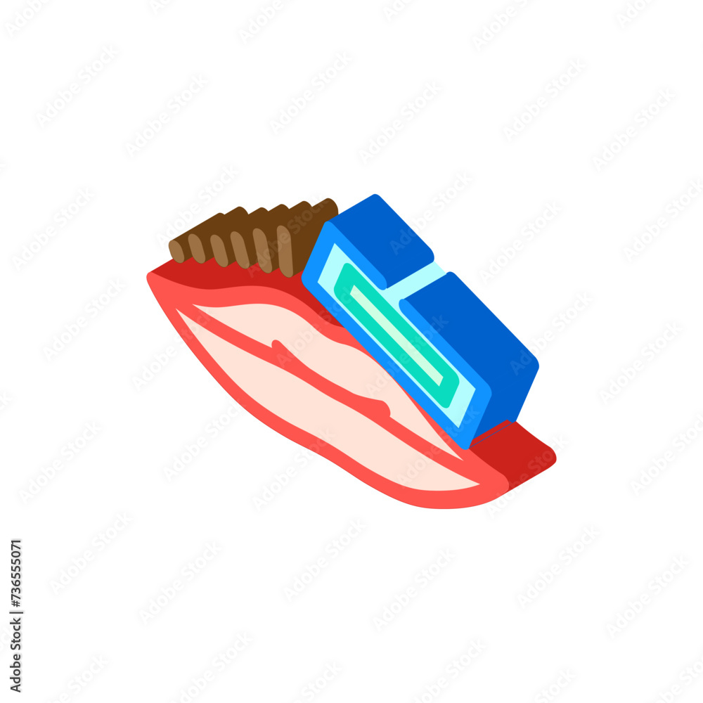 mustache hair removal female isometric icon vector illustration mustache hair removal female isometric icon vector illustration