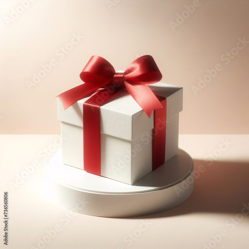 リボン付きの白、赤、黒のギフト ボックスのベクトルを設定します。現実的なギフト ボックスは、白い​​背景で隔離。