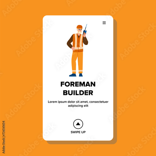 worker foreman builder vector