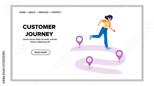 road customer journey vector