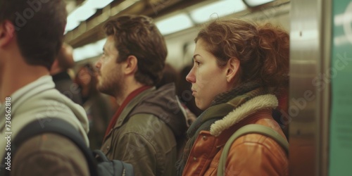 people on the subway Generative AI