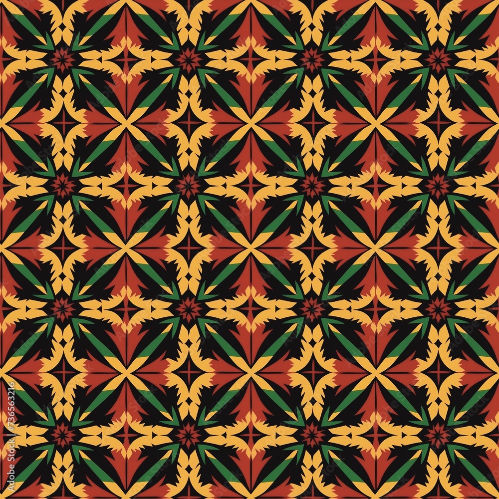 pattern ancient Bohemian times African American style, popular among people, native, all colors, seamless fabric patterns, geometric patterns, textiles, tribal handicrafts art ethnic fashionable art 