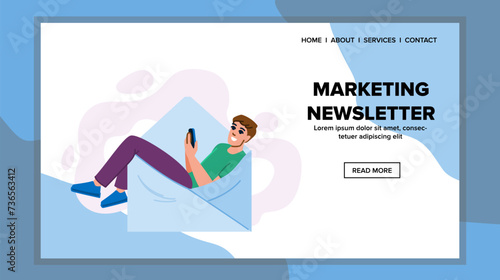 message marketing newsletter vector