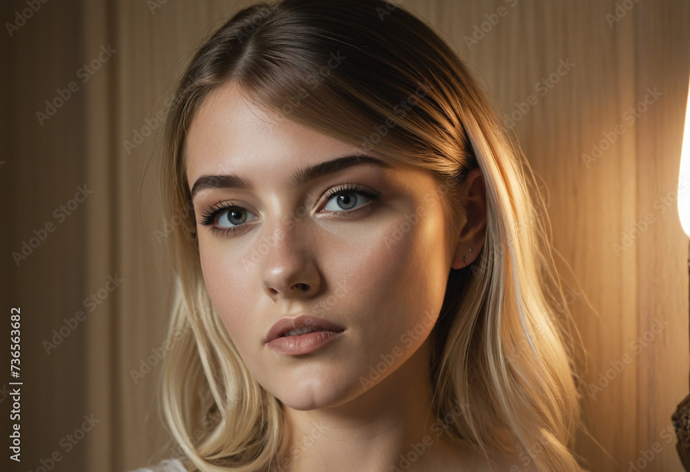 Naklejka premium Close-up with Soft, Cinematic Light