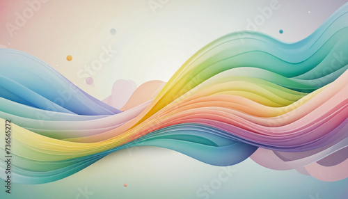 Calming Rainbow Abstract Waves