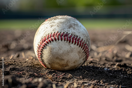 baseball with a white and red color and a round shape and a sport overlay on the throw