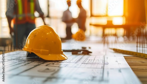 Construction Progress Assessment, a construction progress assessment with an image depicting project managers and engineers reviewing construction milestones, AI photo