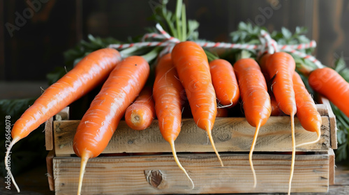 Carrots on Wooden Crate