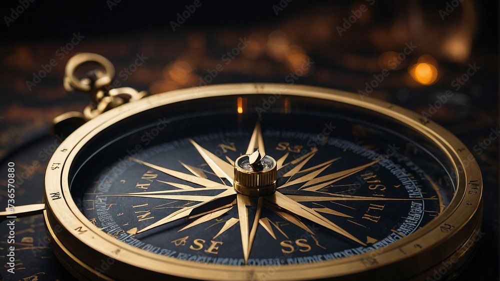 compass on black background compass on black background