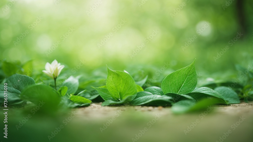 green leaves in the forest green leaves in the forest
