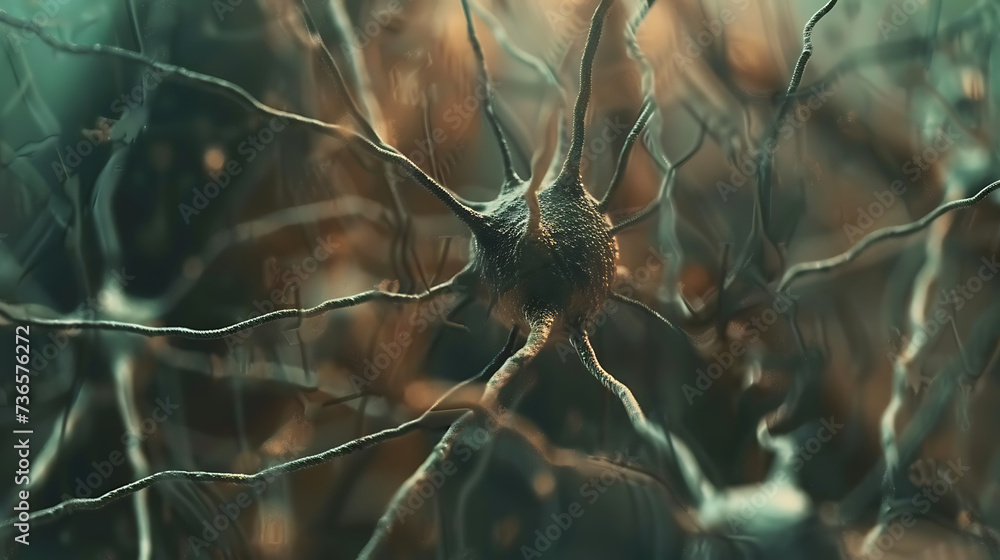 Macro presentation of neural network in the human brain or nervous system Macro presentation of neural network in the human brain or nervous system