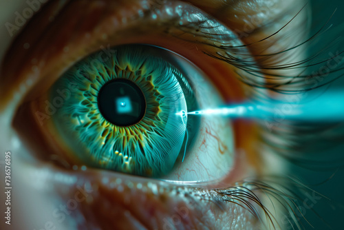 Futuristic Focus, Non-Invasive Laser Eye Treatment in Progress photo