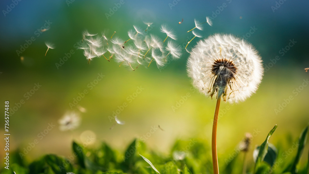 Endure. Scattering seeds to the wind. Dandelion shedding seeds. IA Generated Endure. Scattering seeds to the wind. Dandelion shedding seeds. IA Generated