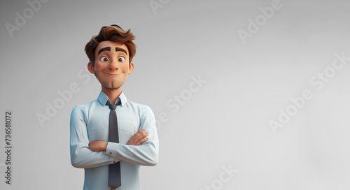3d cartoon portrait of a man