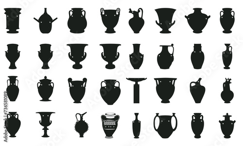 Ancient greek art collection. classic art icon mega bundle