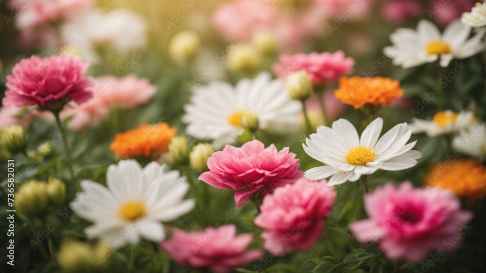 Full Frame of Floral Background - Summer or Spring Concept Full Frame of Floral Background - Summer or Spring Concept