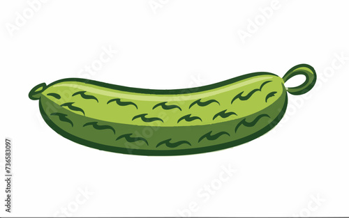 Fresh Garden Tomatoes & Cucumbers Icon Illustration  