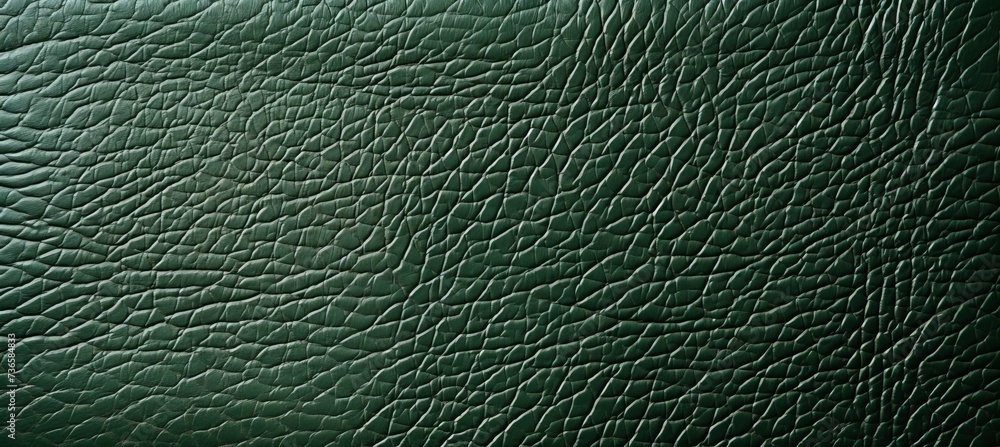 Luxurious green leather textured background with captivating caption design and elegant details