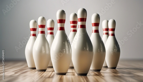 bowling pins, isolated white background