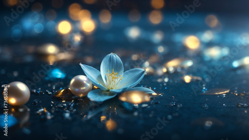 "Lily and Pearls: Epic 8K UHD Composition of Natural Landscape"