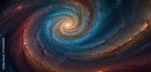 Abstract vibrant spiral galaxy