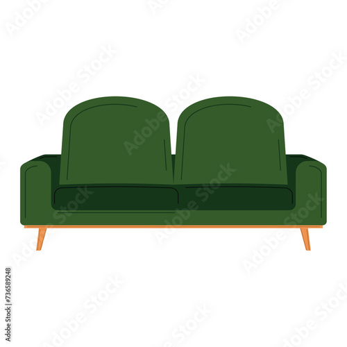 Isolated colored couch sketch icon Vector illustration