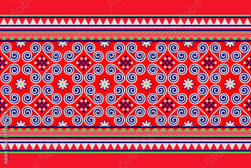 Ethnic pattern for decoration textiles Hmong style photo