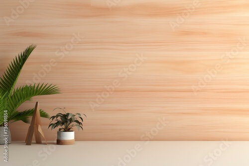 Simplistic Plywood mockup background. Floor blank. Generate Ai
