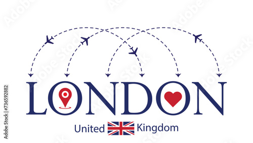 London tourism vacation concept vector illustration