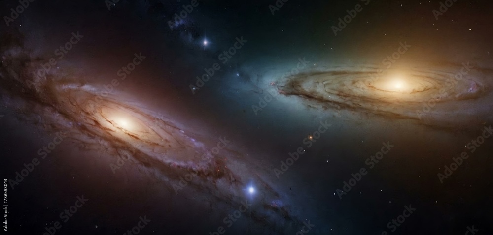 Fototapeta premium Galaxy nebula spirals