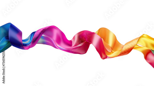 Abstract swirl gradient color ribbon