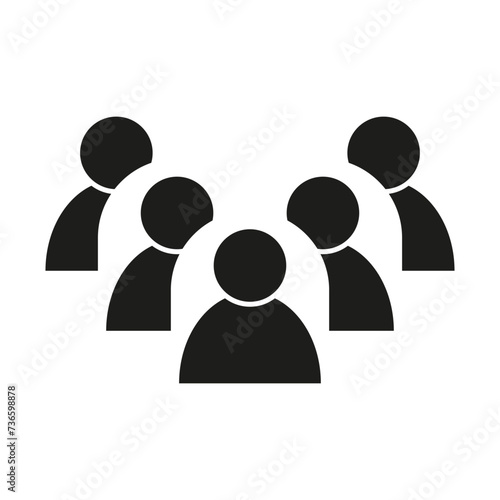 Teamwork of businessman symbol. Groupe people icon. Vector illustration. EPS 10.