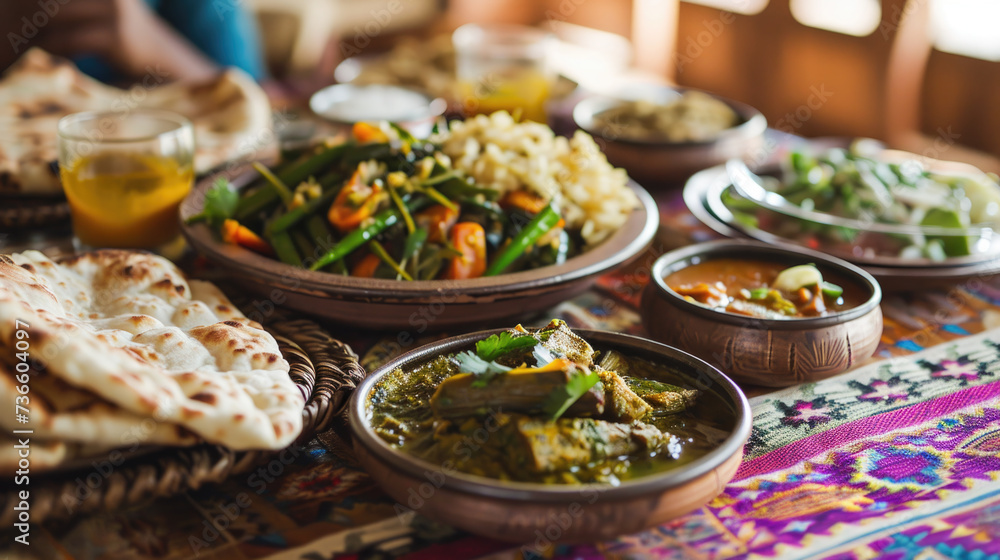 Assorted Food on Table