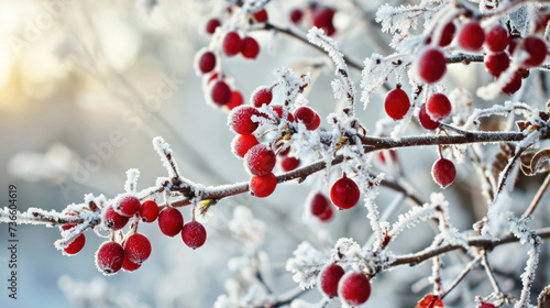 Close-up of Tree with Red Berries