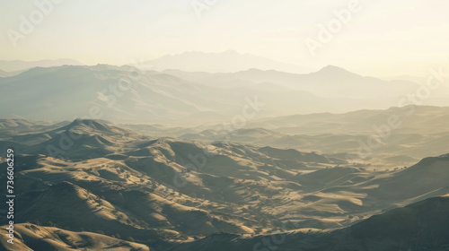 Aerial View of Mountain Range