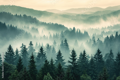 Green Forest Landscape © vefimov