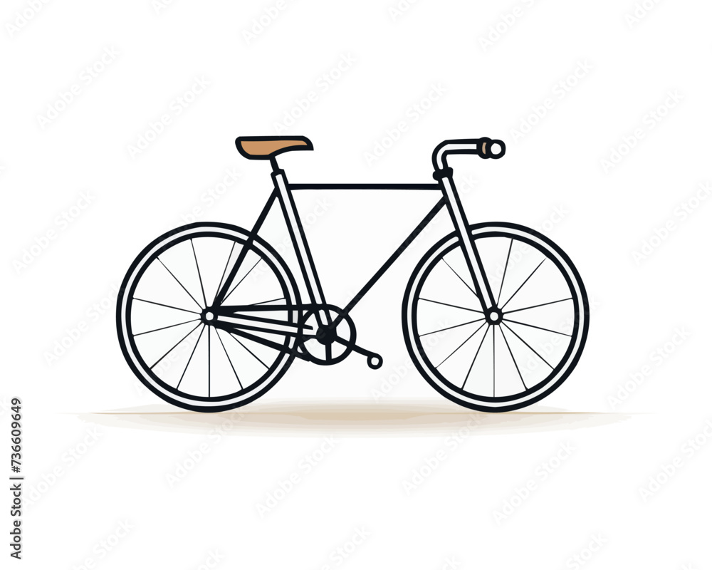 Bicycle | Minimalist and Simple Line White background - Vector illustration