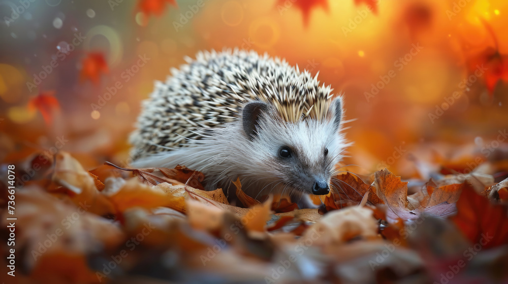 A hedge sitting on top of a pile of leaves. Can be used to represent autumn, gardening, or nature A hedge sitting on top of a pile of leaves. Can be used to represent autumn, gardening, or nature