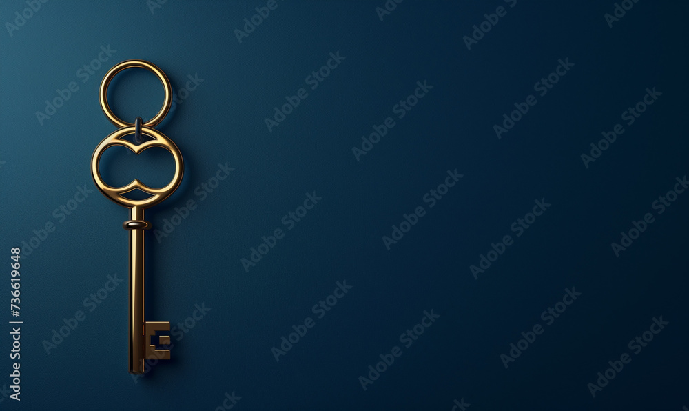 Antique Gold Key on Luxurious Navy Fabric, Exclusive Access Elegance
Antique Gold Key on Luxurious Navy Fabric, Exclusive Access Elegance