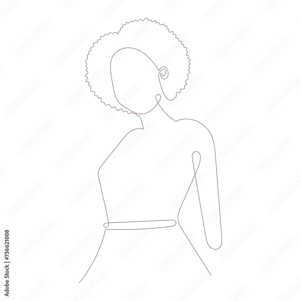 Outline of a beautiful woman Vector illustration Outline of a beautiful woman Vector illustration