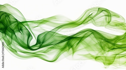 Abstract green and black waves flowing design background, modern digital art concept